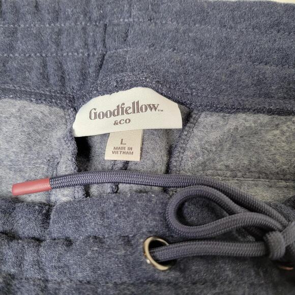 Goodfellow & Co Sweatpants Men's Large Blue Grey Ultra Soft Fleece Lined Joggers - Picture 2 of 8